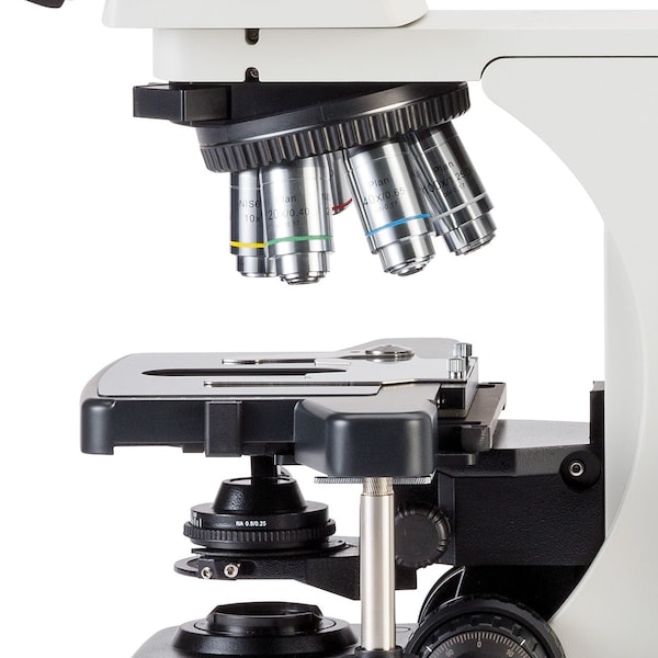 Delphi-X 40X-2500X Trinocular Microscope W/ Pair Of Focusable Extreme Widefield Eyepieces